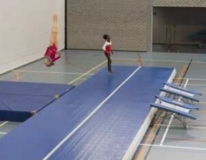 trampoline springen airtrack