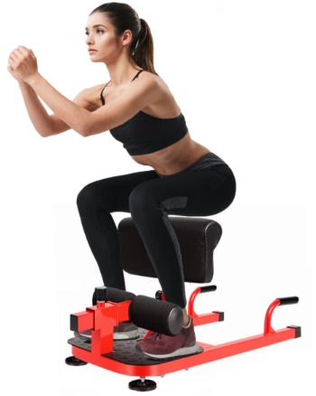 Sissy squat machine oefening