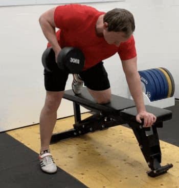 dumbbell row oefening